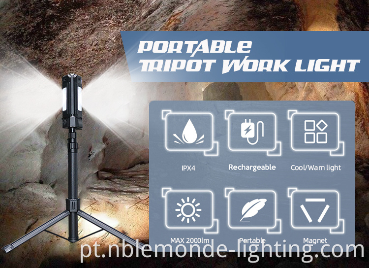 Regulated LED Portable Magnetic Telescoping Work Light